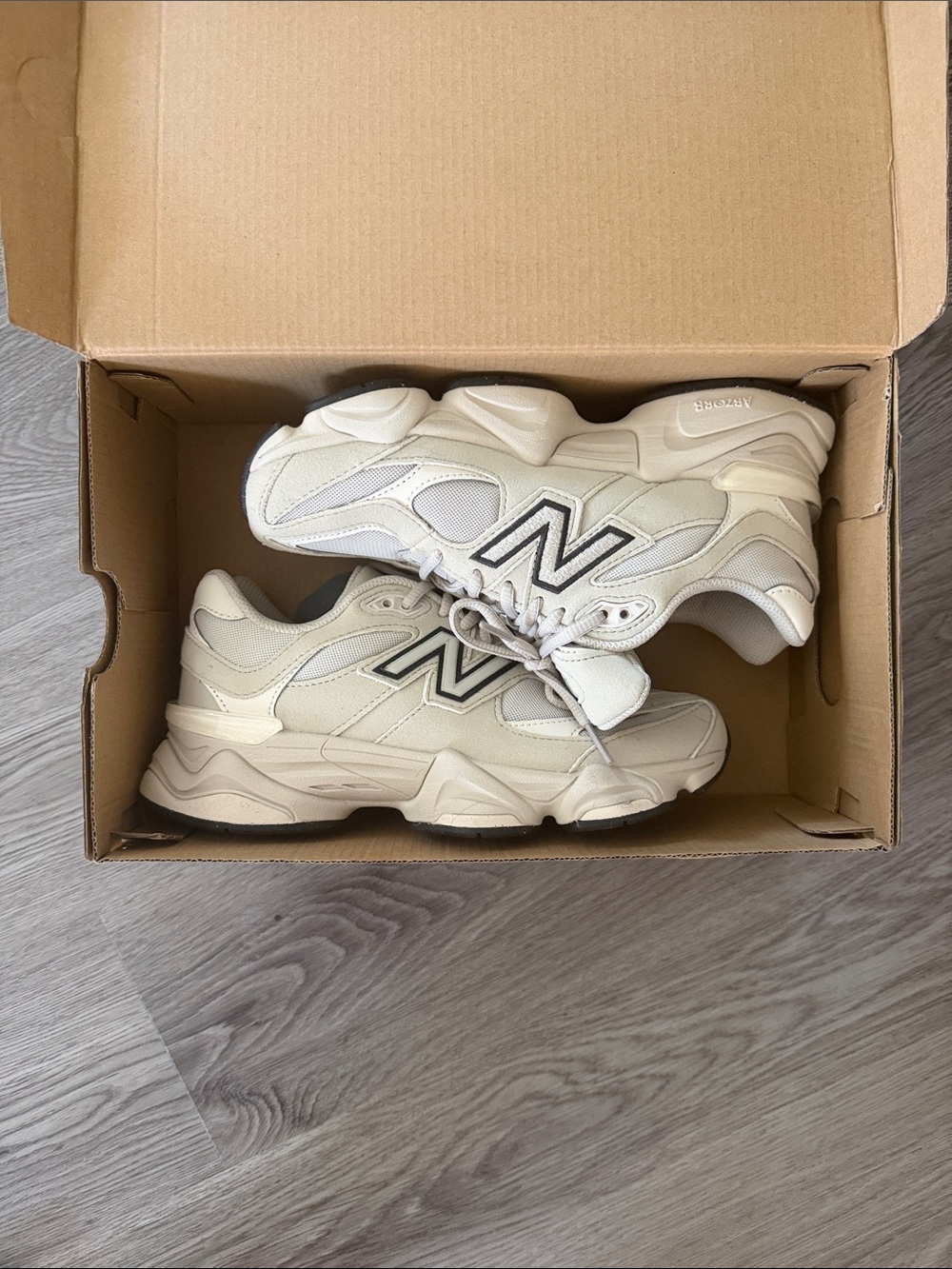 New Balance 9060 Beige Sneakers - Picture 1 of 5